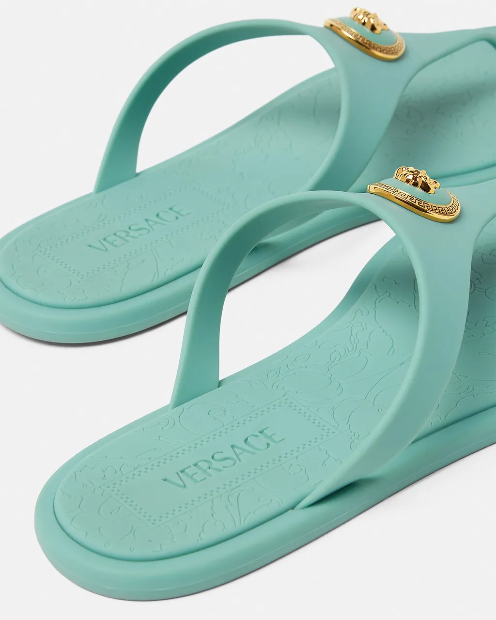 Versace Alia Thong Strap Flat Sandals