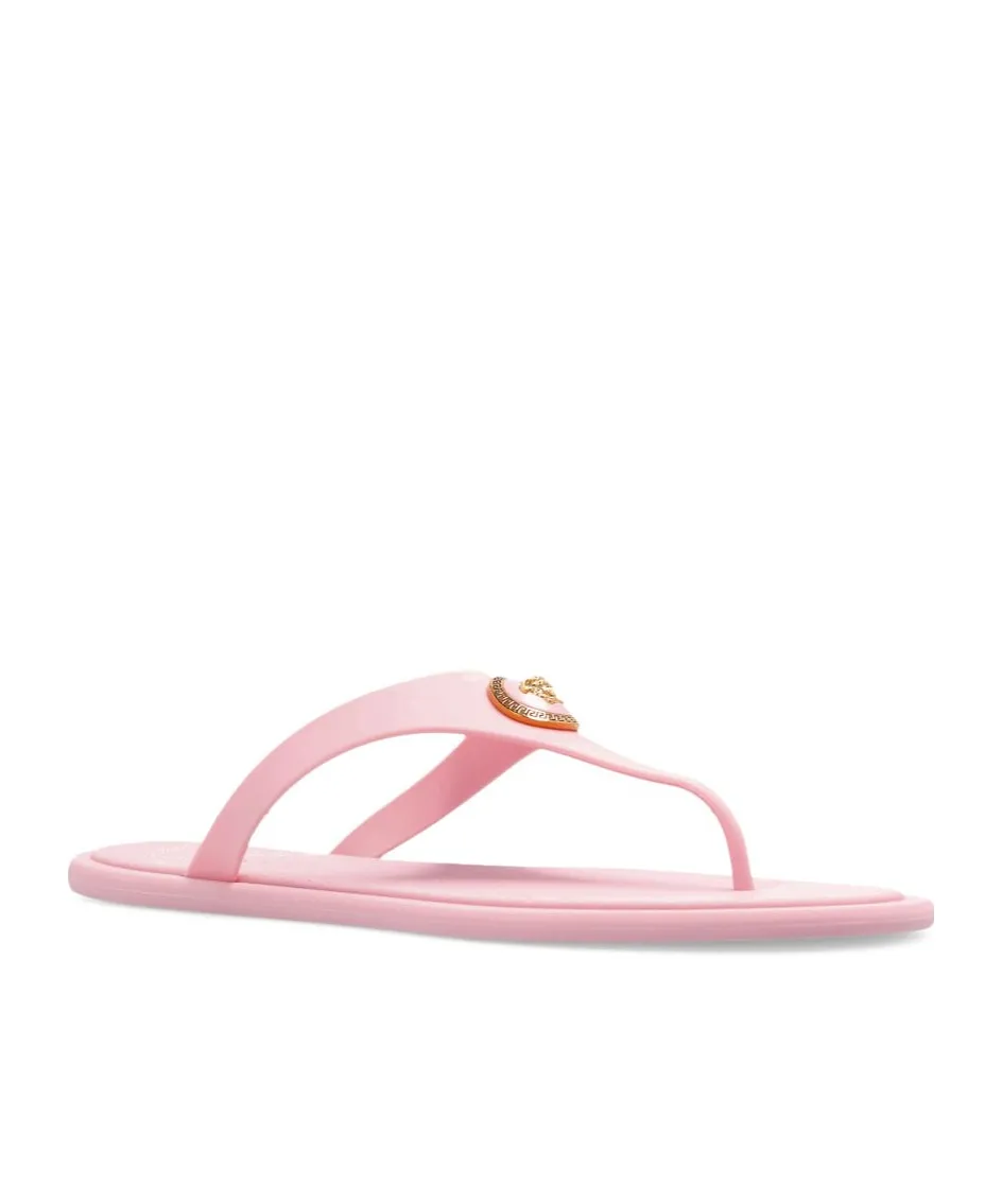 Versace Alia Thong Strap Flat Sandals