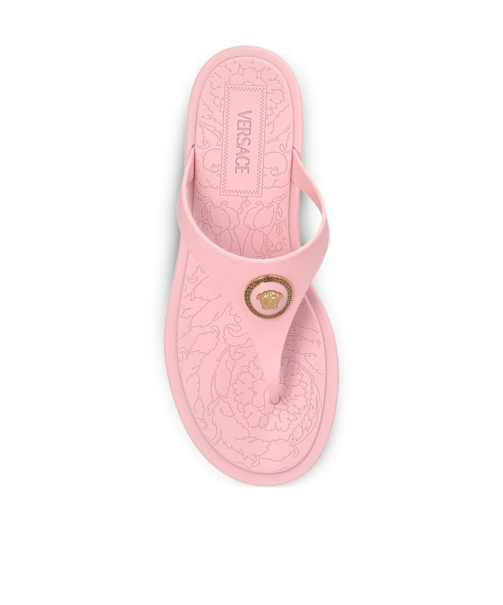 Versace Alia Thong Strap Flat Sandals