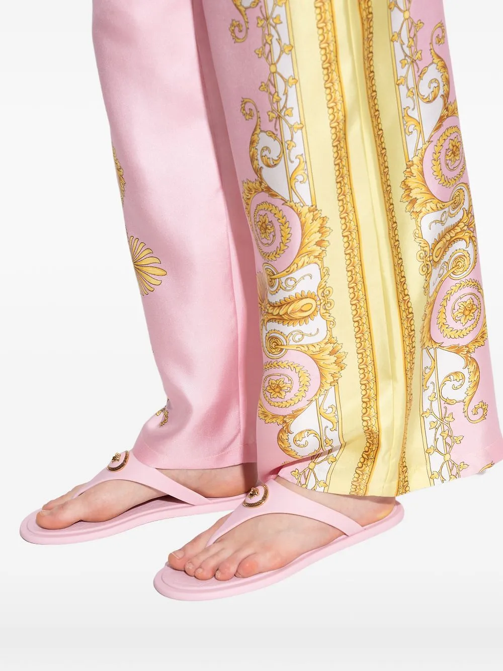 Versace Alia Thong Strap Flat Sandals