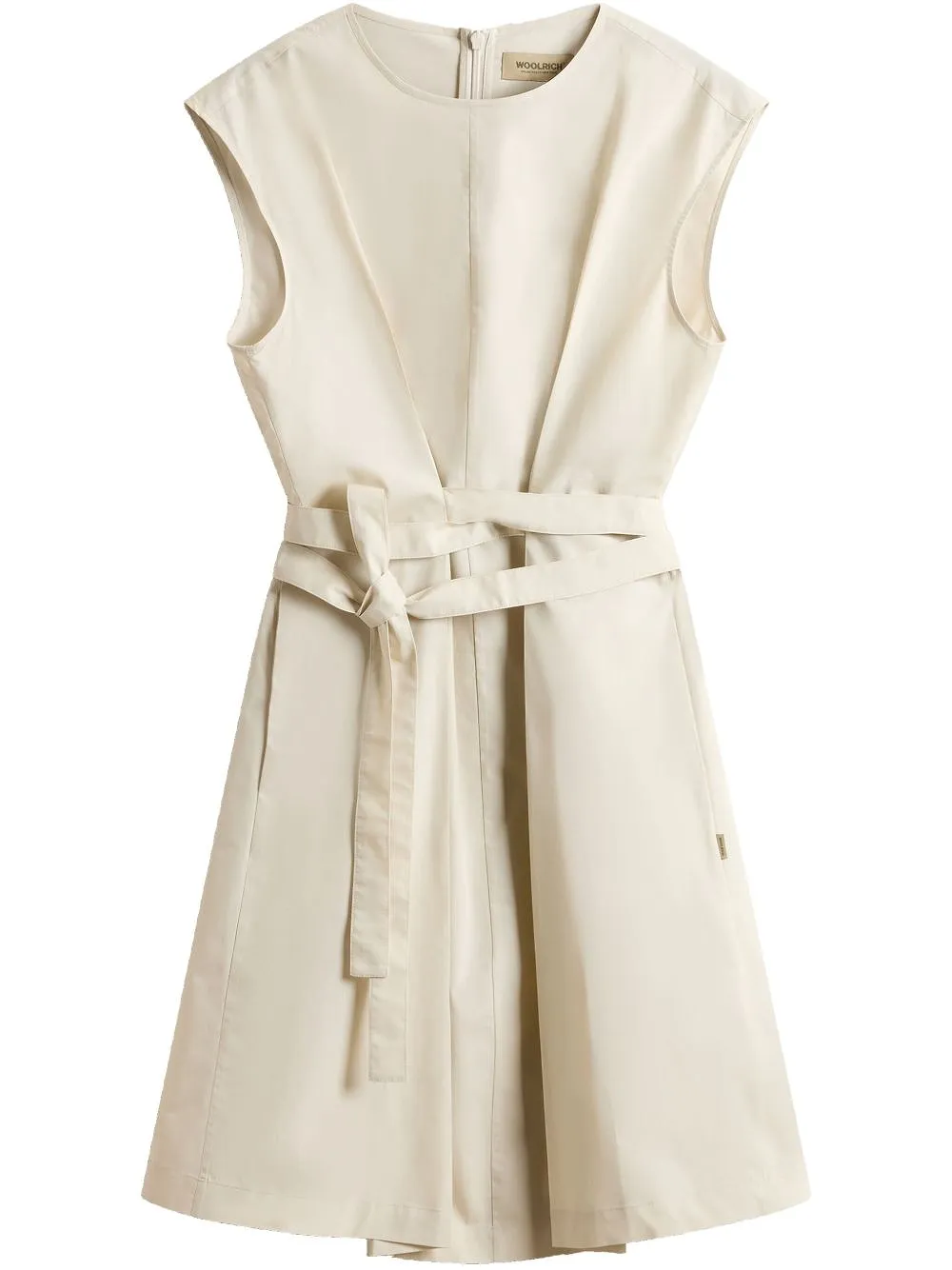 Woolrich Sleeveless Poplin Belted Dress