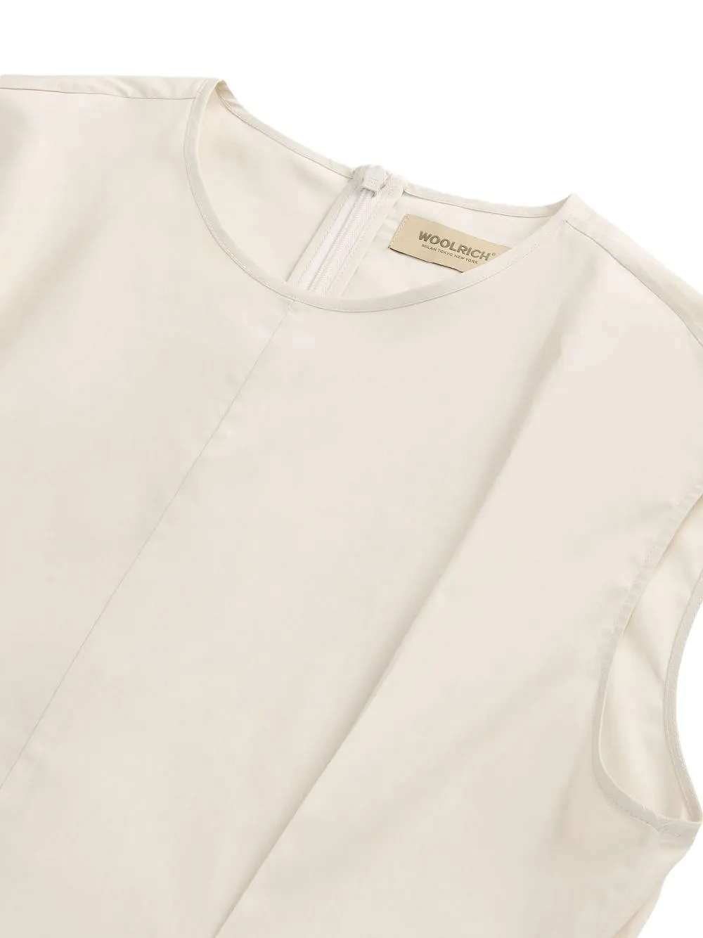 Woolrich Sleeveless Poplin Belted Dress