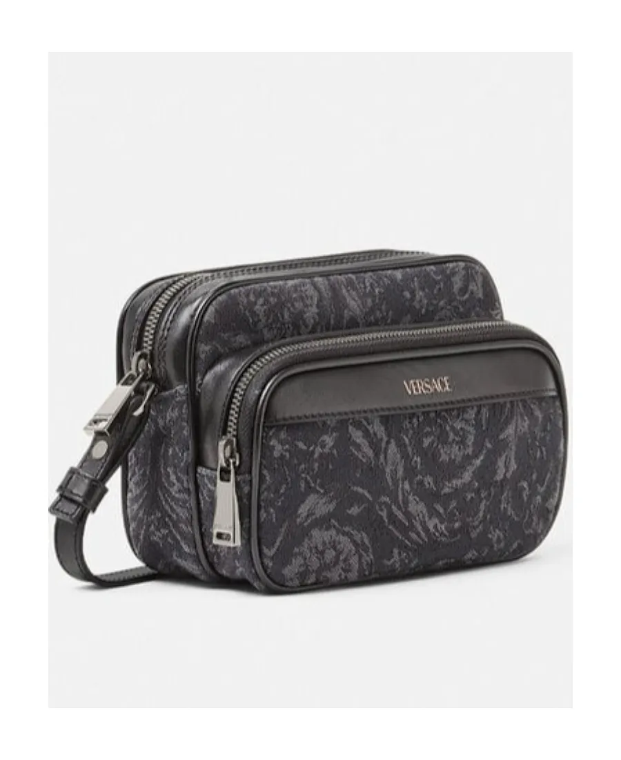 Versace Barocco Athena Zip-Up Messenger Bag