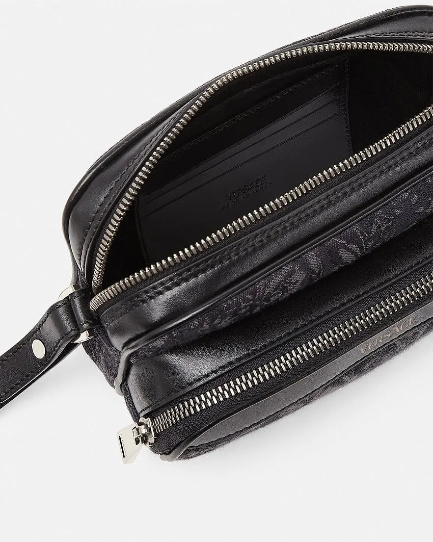 Versace Barocco Athena Zip-Up Messenger Bag