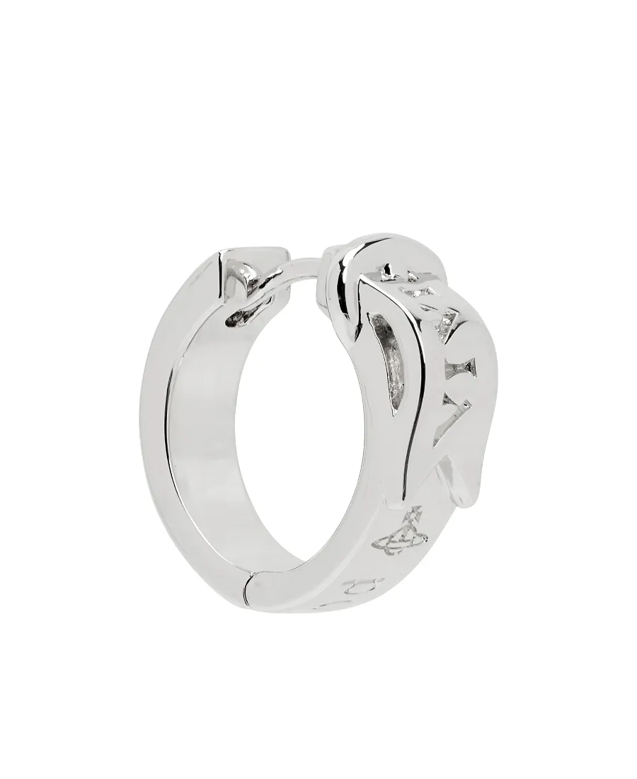 Vivienne Westwood Logo Engraved Hoop Earrings