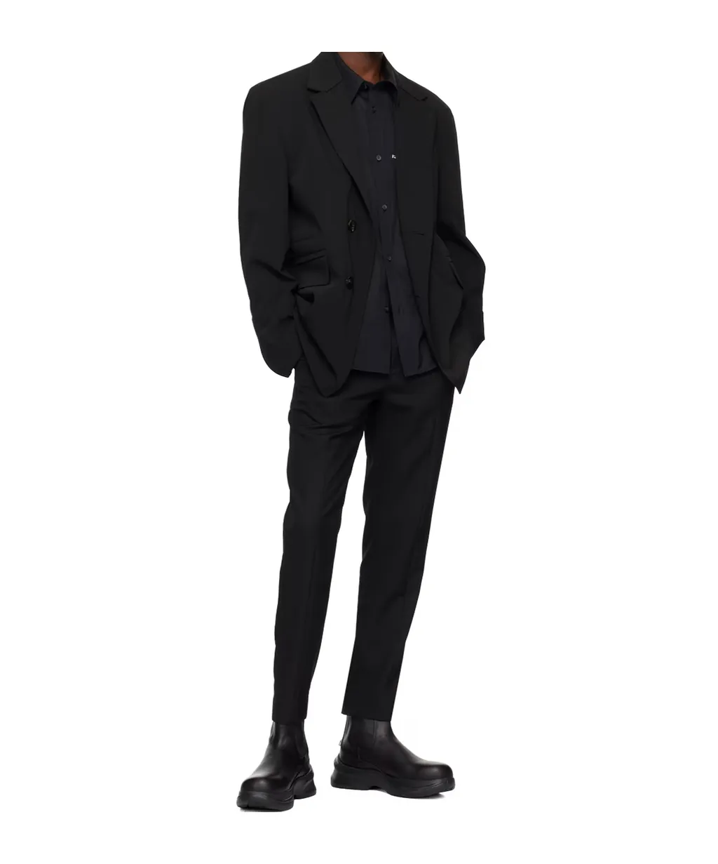 Mid-Rise Wool Tailored Trousers