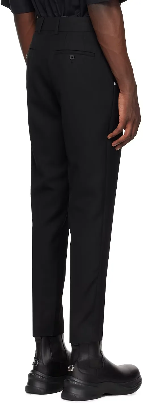 Mid-Rise Wool Tailored Trousers