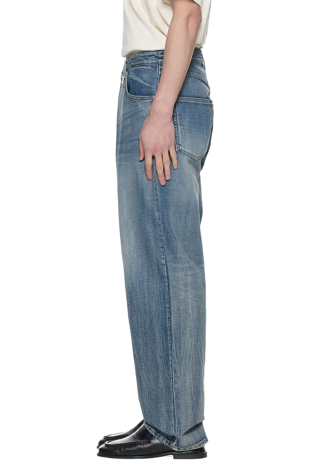 Faded Straight-Leg Jeans