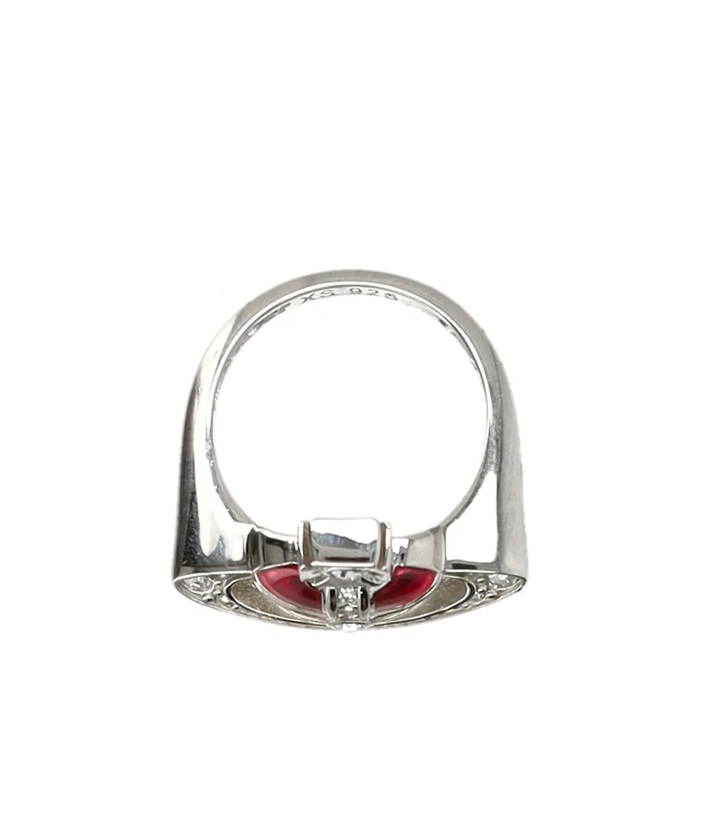 Vivienne Westwood New Diamante Embellished Heart Ring