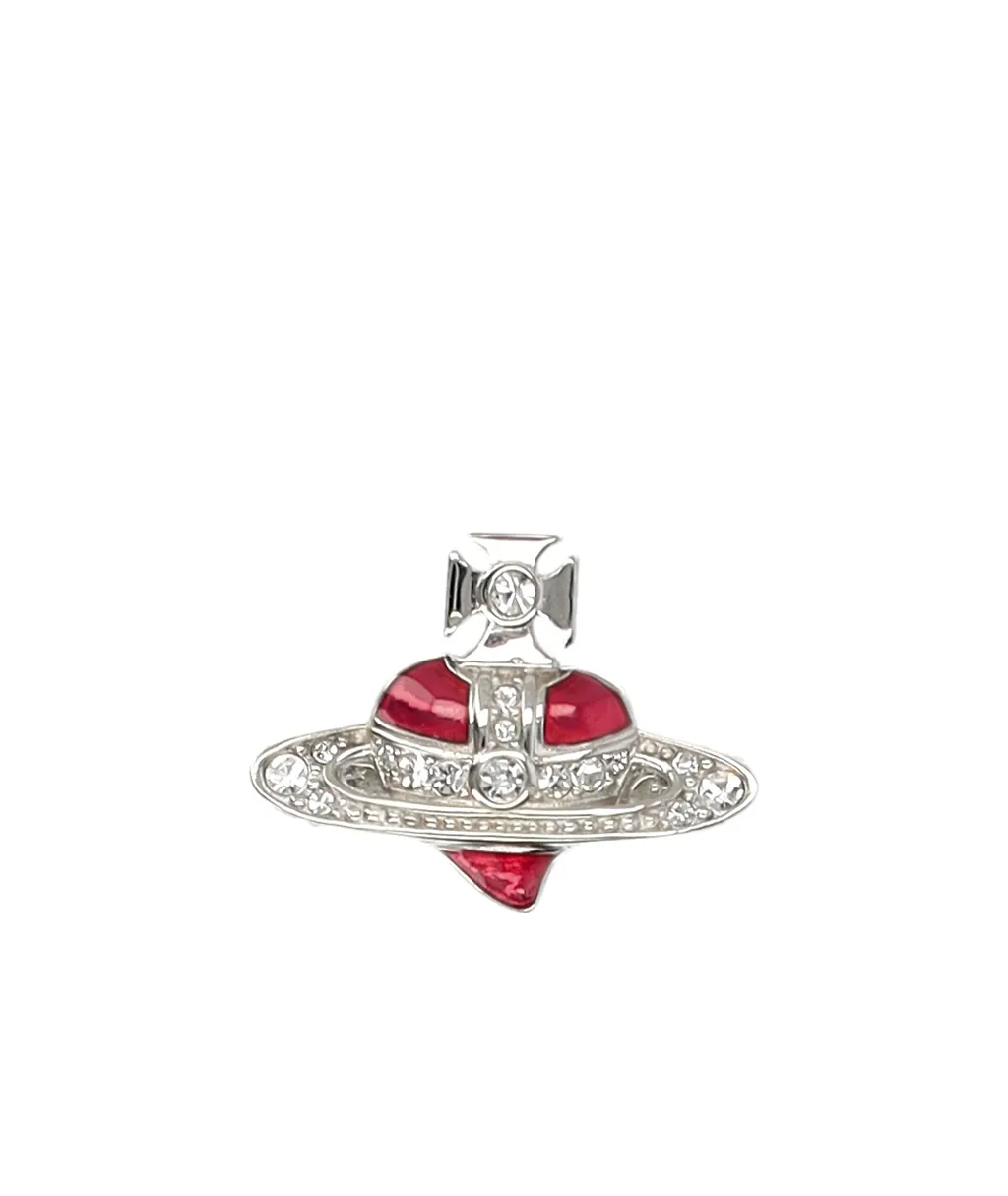 Vivienne Westwood New Diamante Embellished Heart Ring