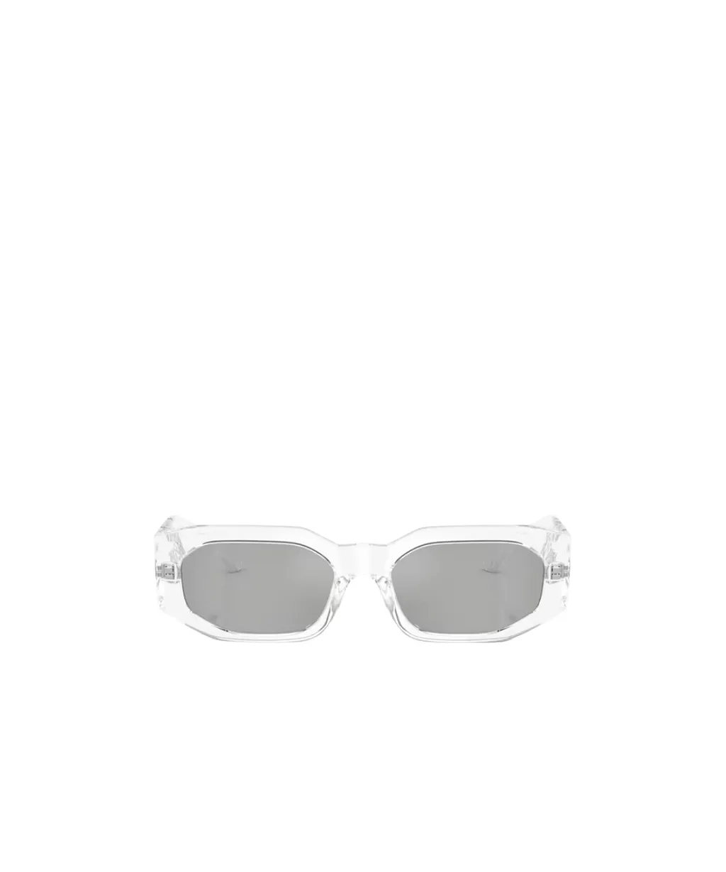 Versace Eyewear Geometric Frame Logo-Detail Sunglasses