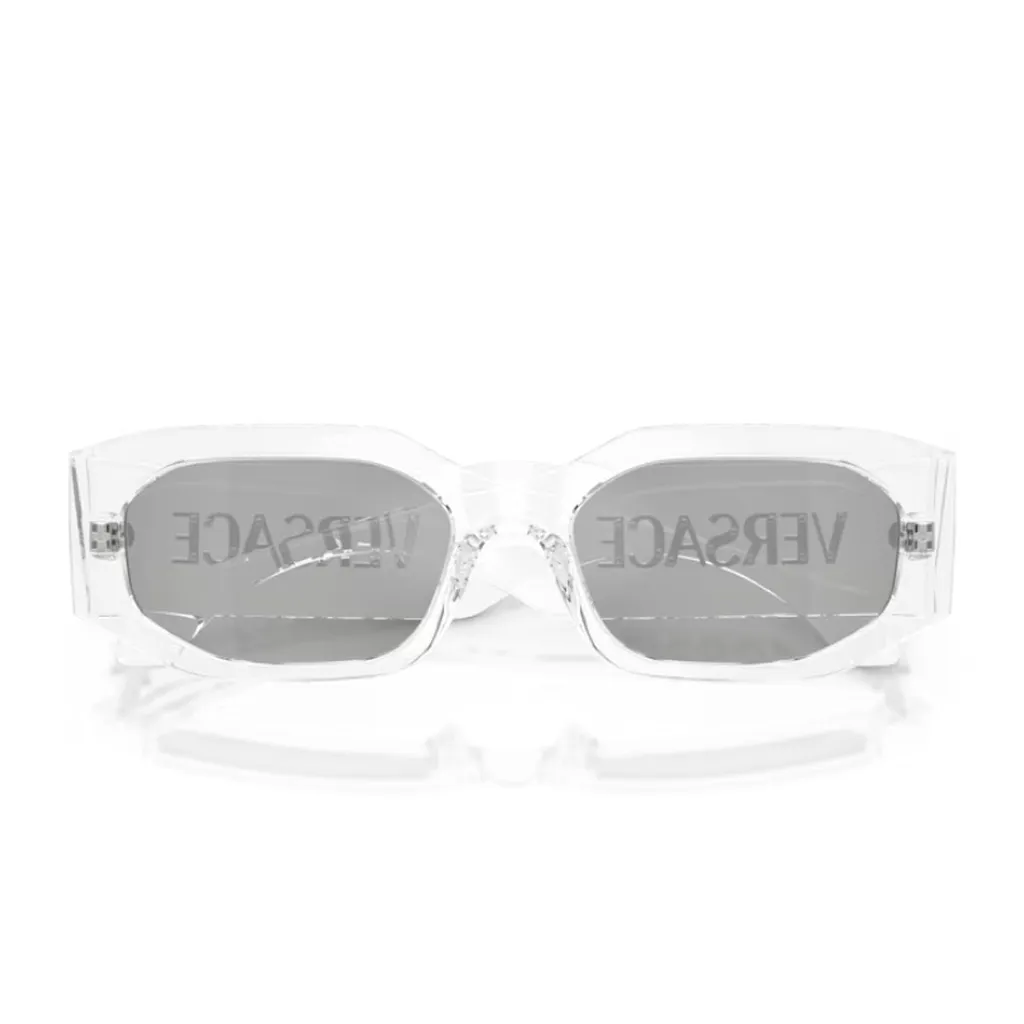 Versace Eyewear Geometric Frame Logo-Detail Sunglasses