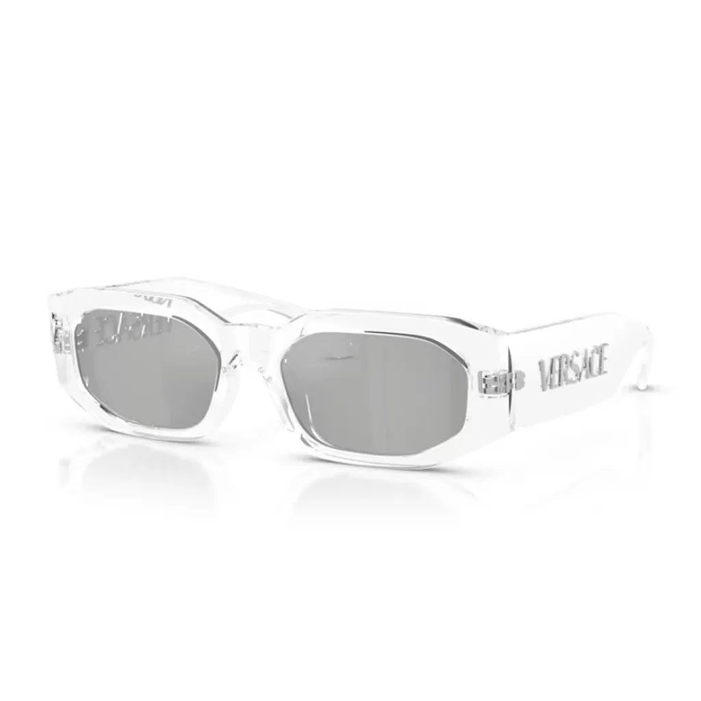 Versace Eyewear Geometric Frame Logo-Detail Sunglasses