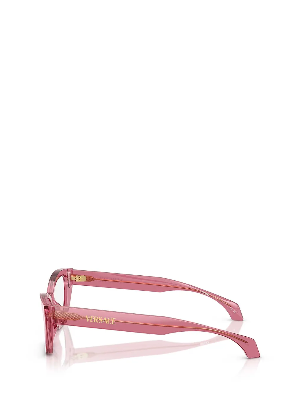 Versace Eyewear Logo Print Cat-Eye Frame Glasses