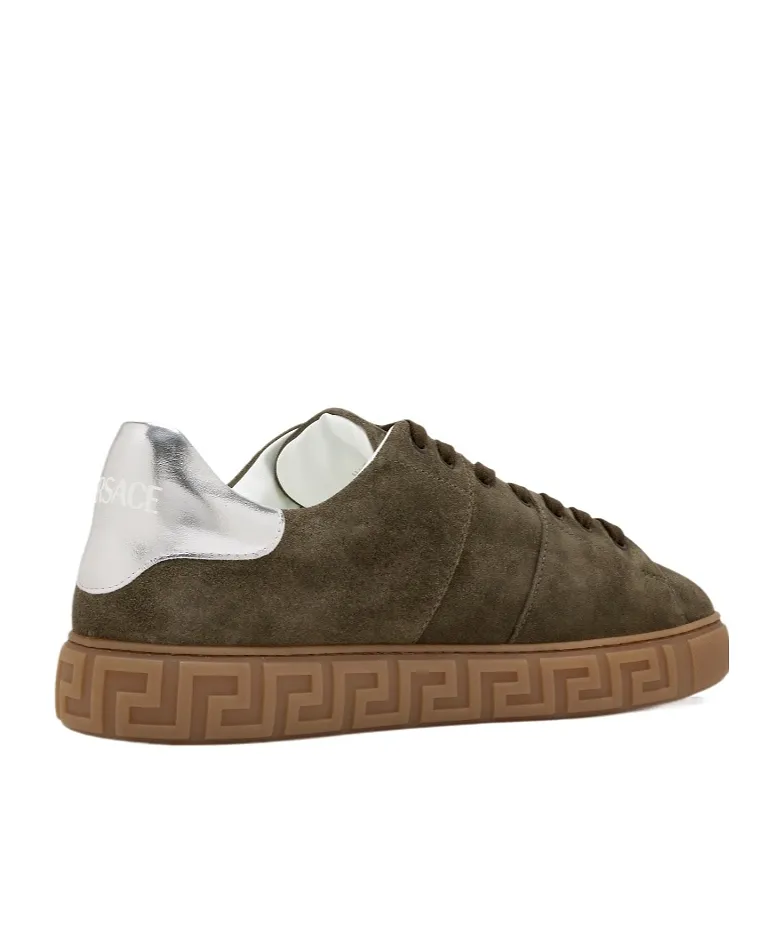 Greca Embellished Lace-Up Sneakers