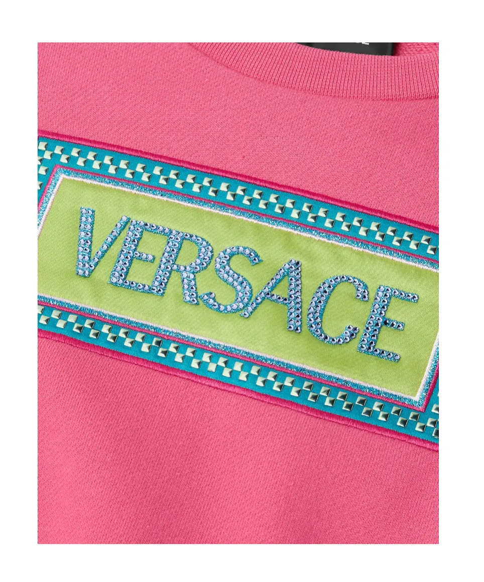 Versace Kids Logo Patch Sweatshirt