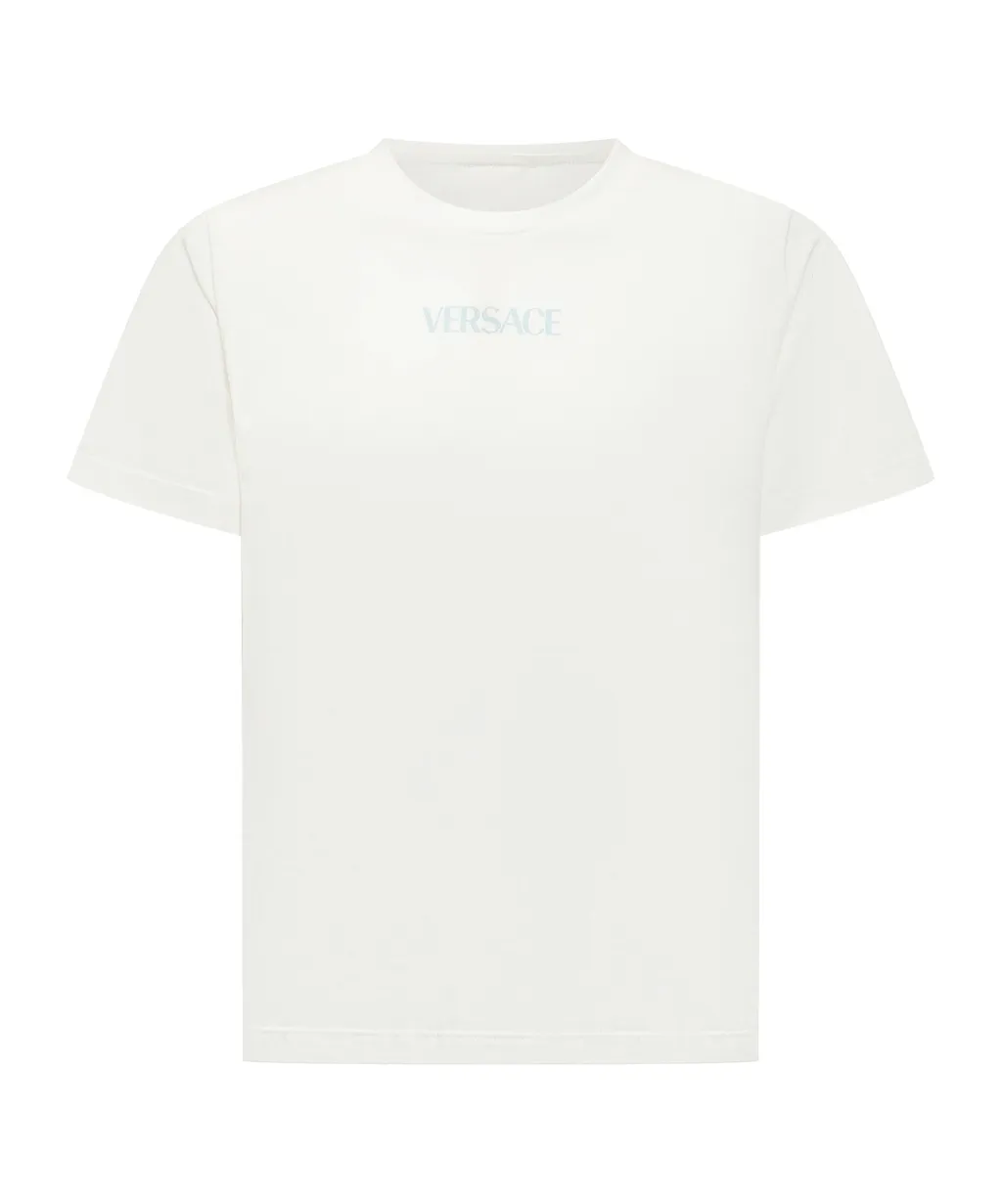 Versace Logo Printed Crewneck T-Shirt