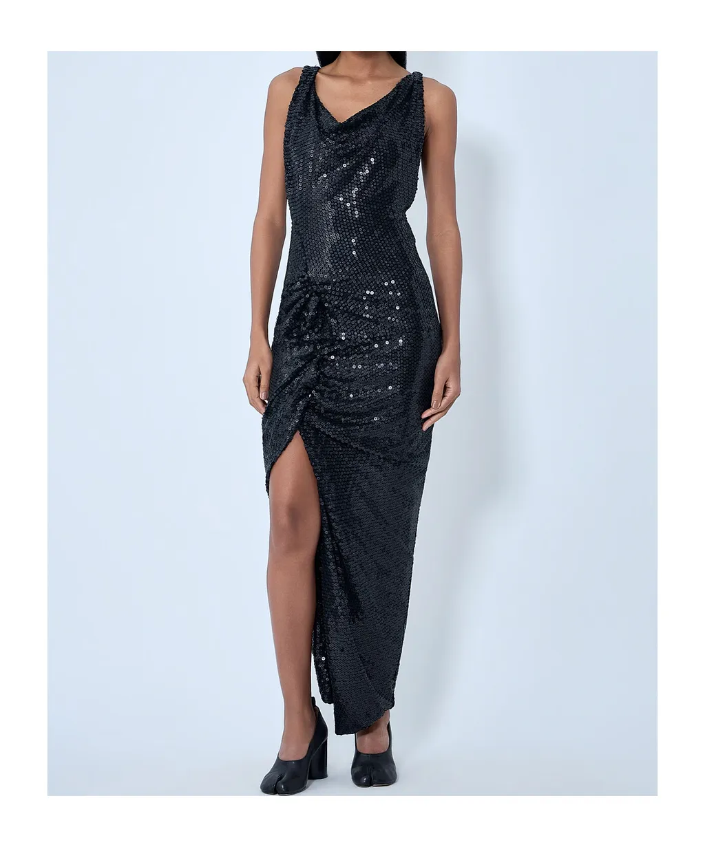 Vivienne Westwood Sequined Cowl Neck Gown