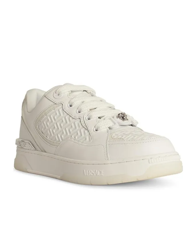 Versace Logo-Embossed Low-Top Sneakers