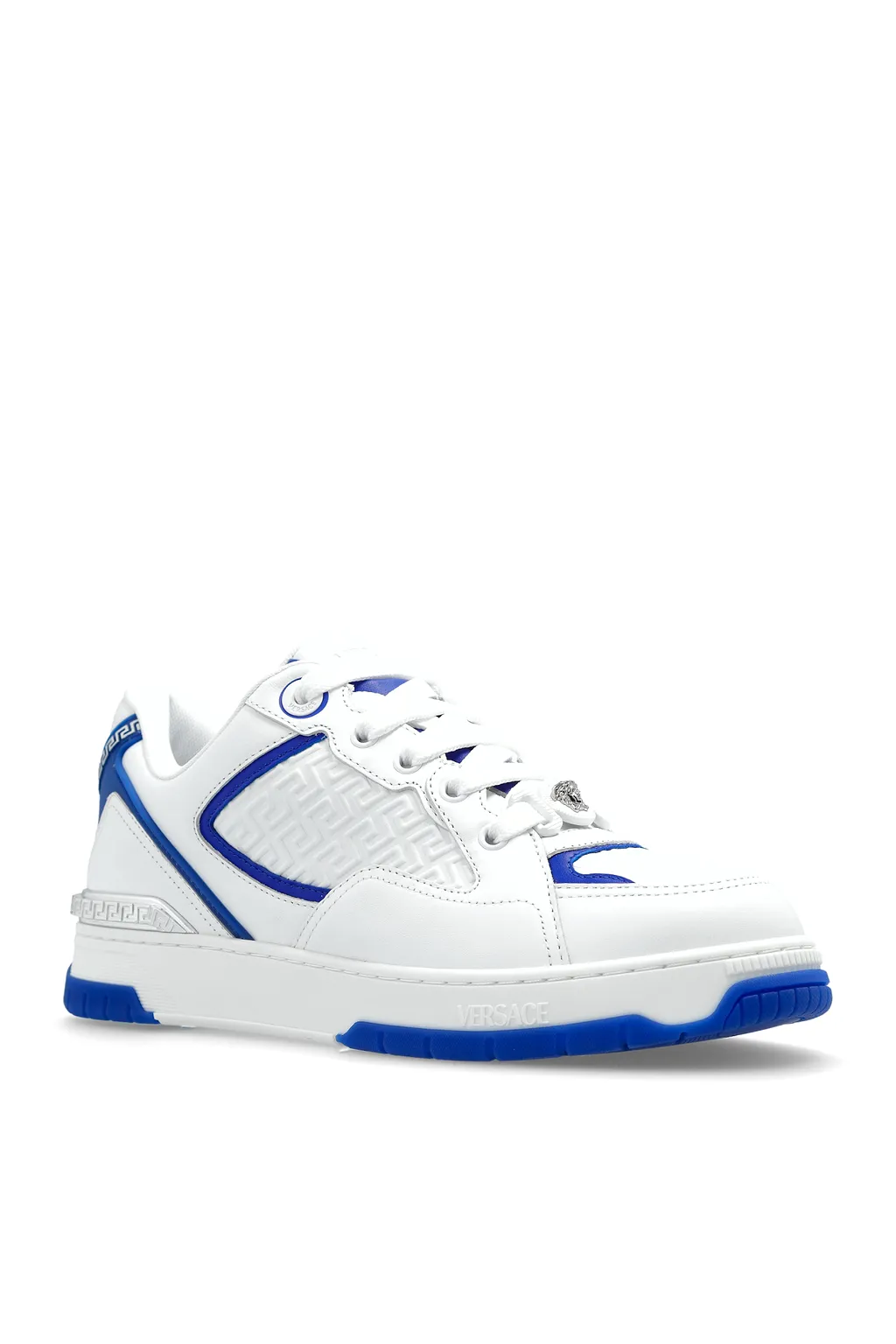 Versace Logo Embossed Low-Top Sneakers