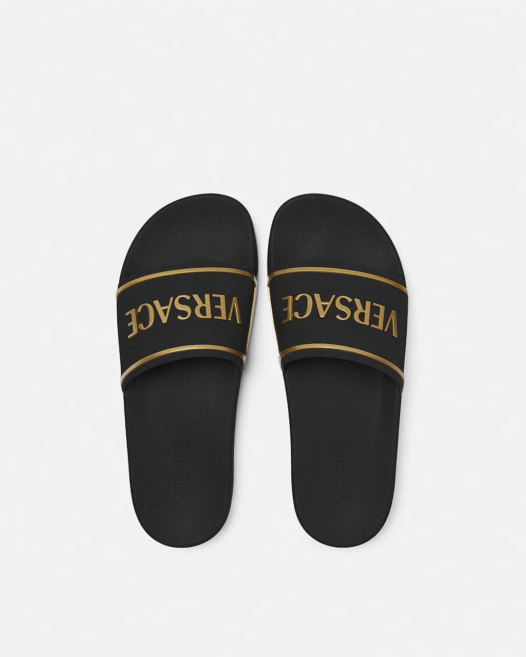 Versace Logo-Embossed Open-Toe Slides