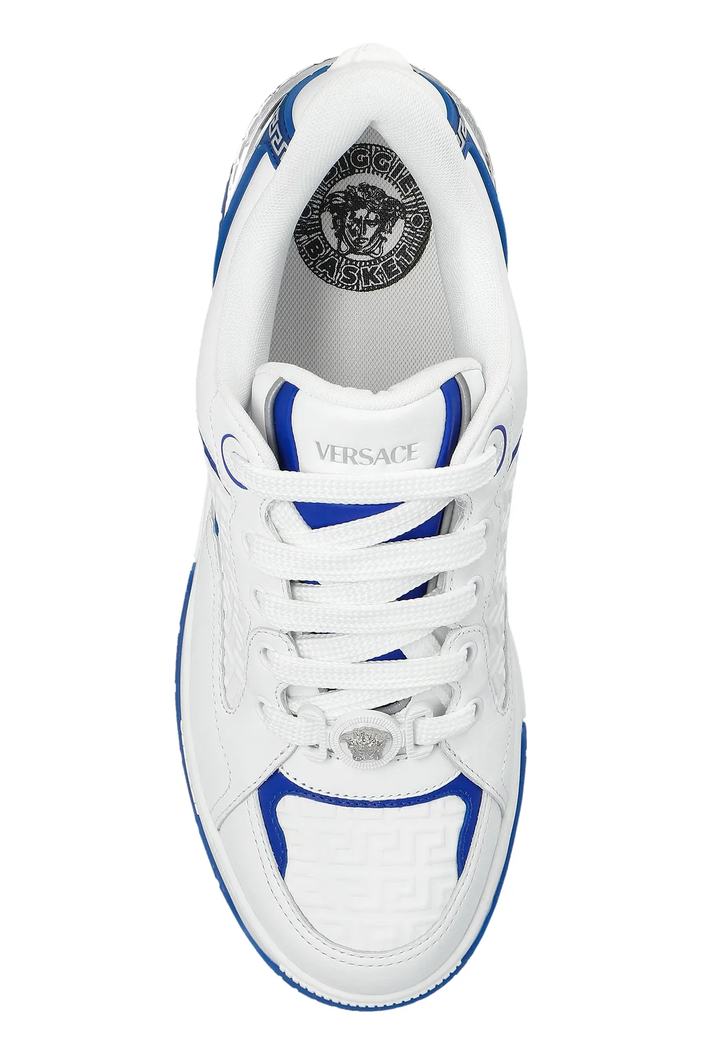 Versace Logo Embossed Low-Top Sneakers