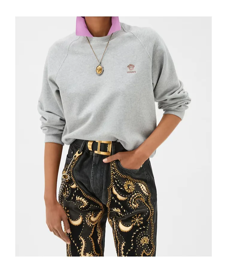 Logo-Embroidered Polo Sweatshirt