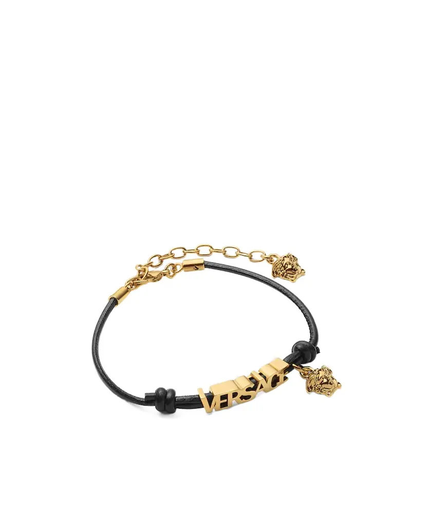 Versace Logo-Lettering Bracelet