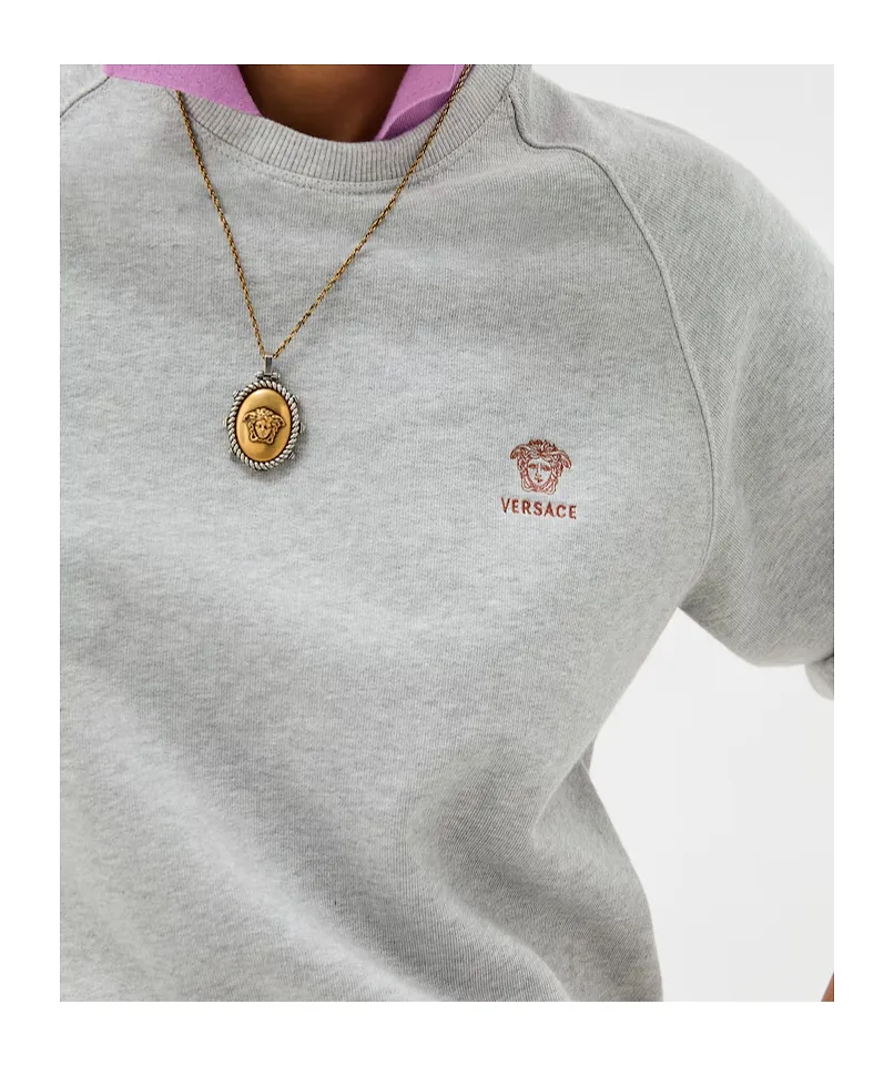 Logo-Embroidered Polo Sweatshirt
