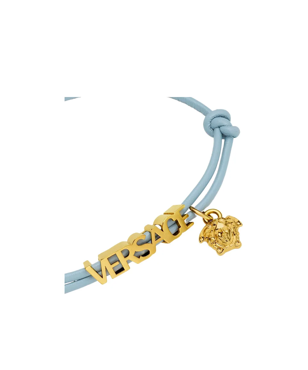 Versace Logo-Lettering Bracelet