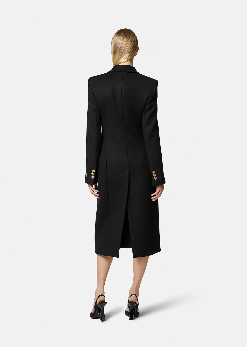 Versace Long-Sleeved Button-Up Coat