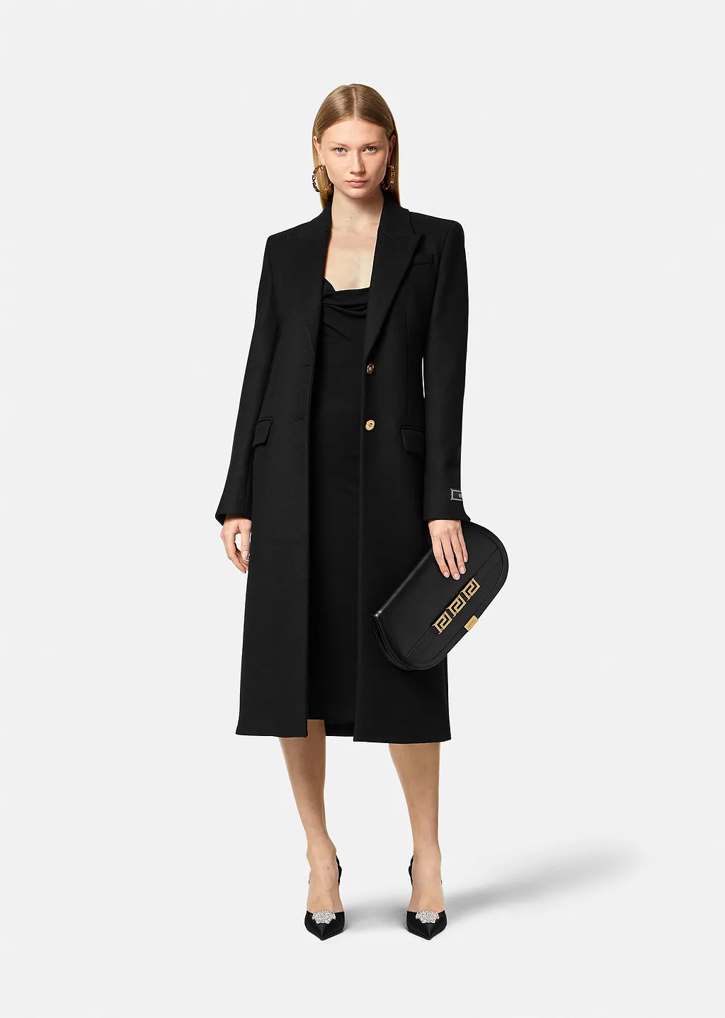 Versace Long-Sleeved Button-Up Coat
