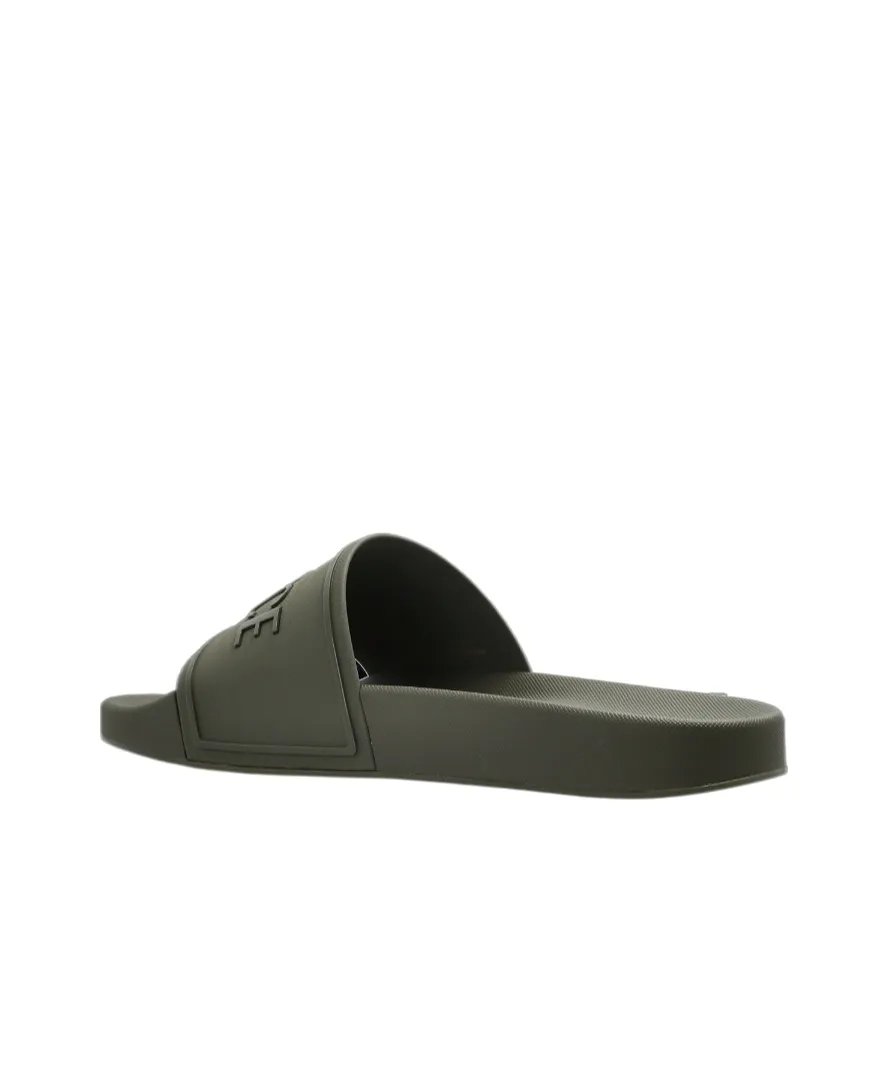 Versace Logo Raised Open-Toe Slippers