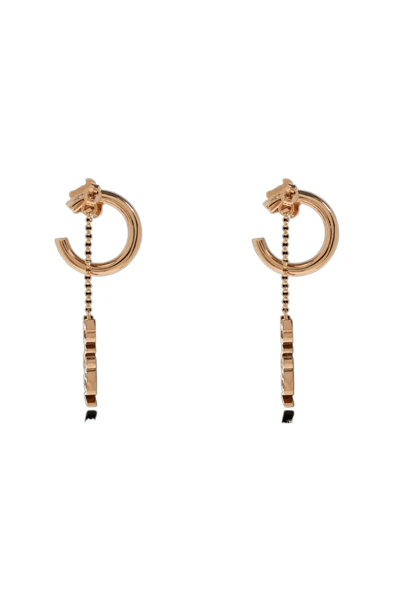 Versace Long Logo Earrings