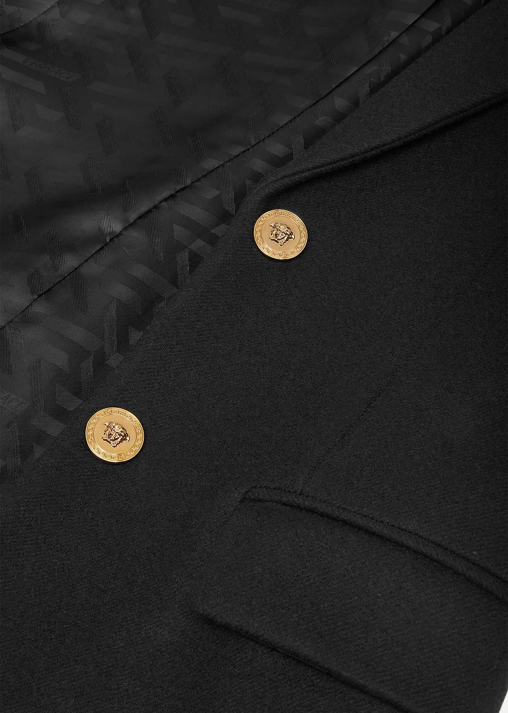 Versace Long-Sleeved Button-Up Coat