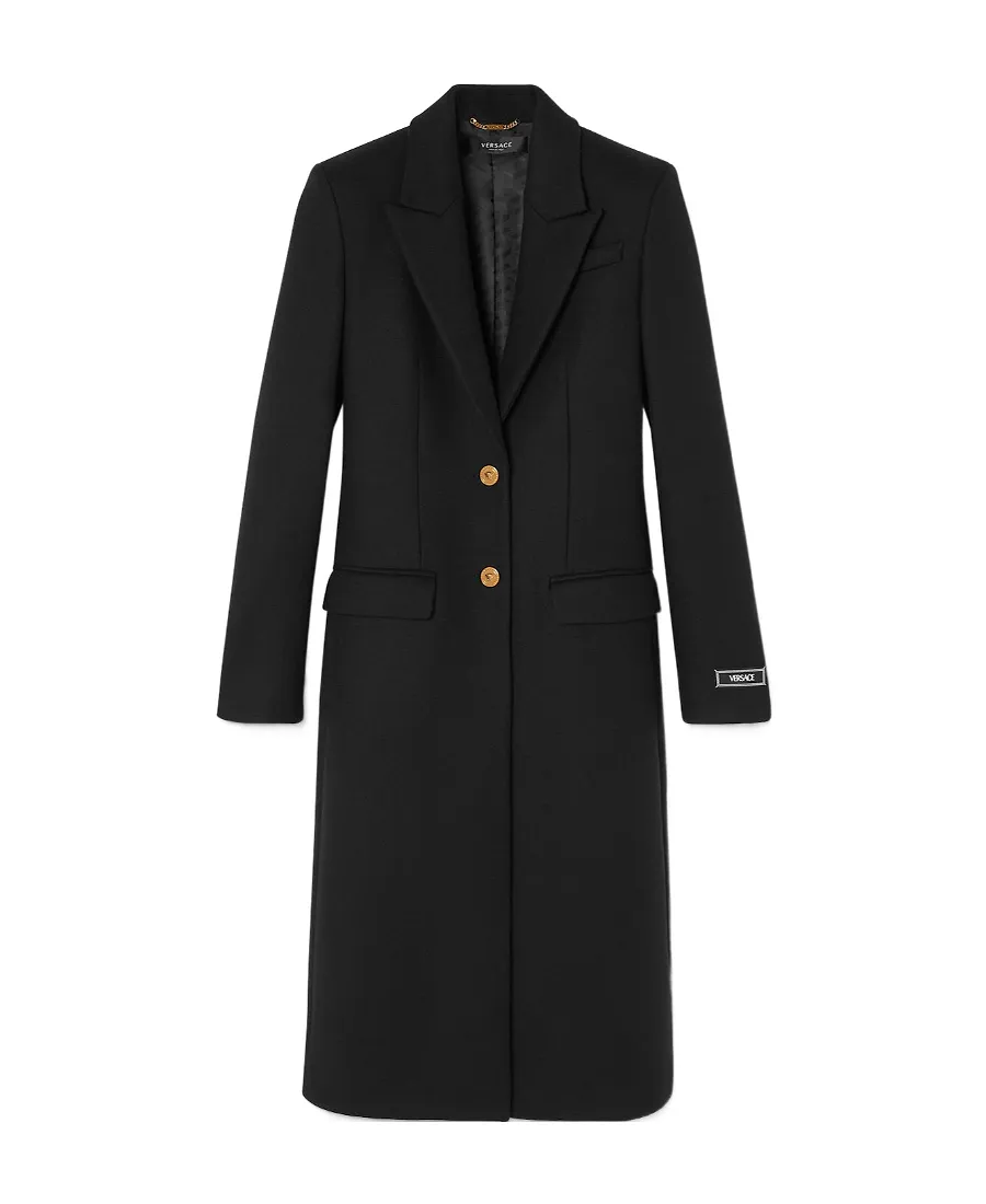 Versace Long-Sleeved Button-Up Coat