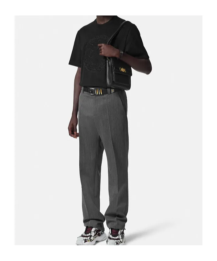 Versace Medusa Biggie Foldover Top Crossbody Bag
