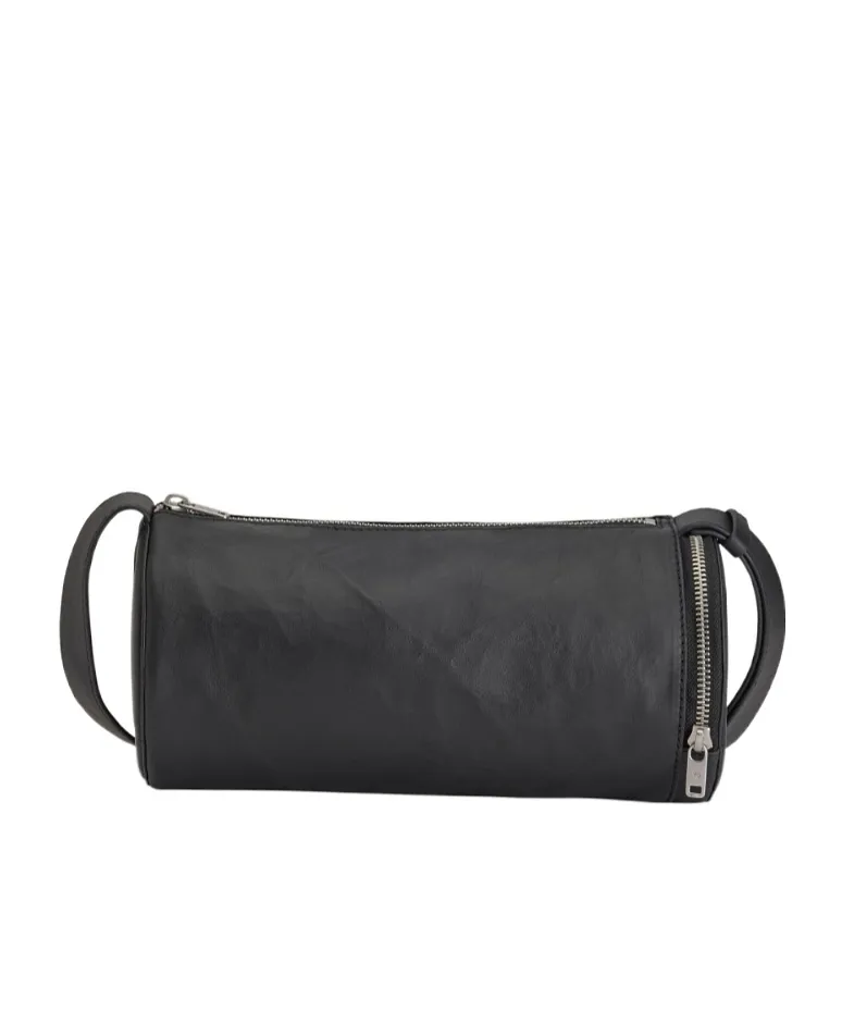Y-3 Leather Barrel Bag