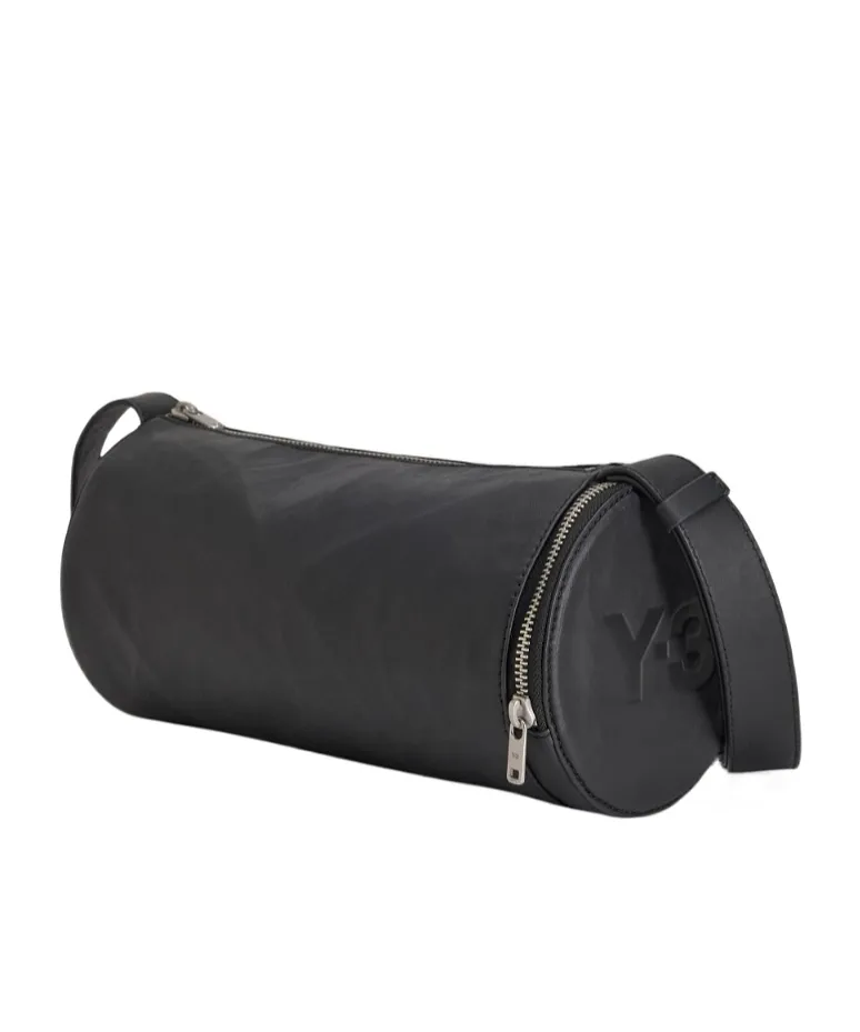 Y-3 Leather Barrel Bag