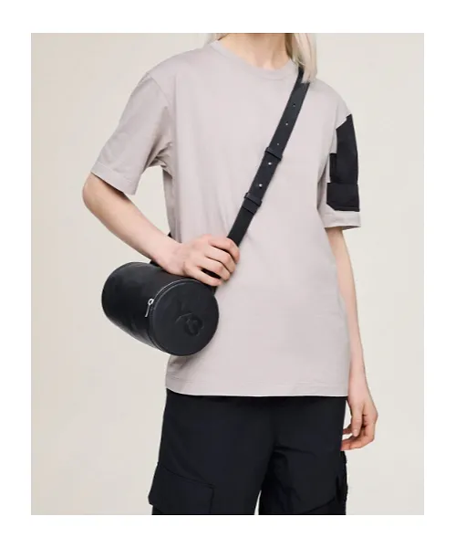 Y-3 Leather Barrel Bag