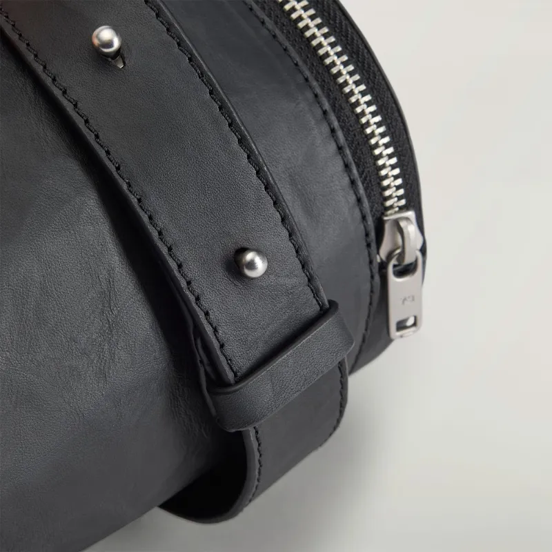 Y-3 Leather Barrel Bag