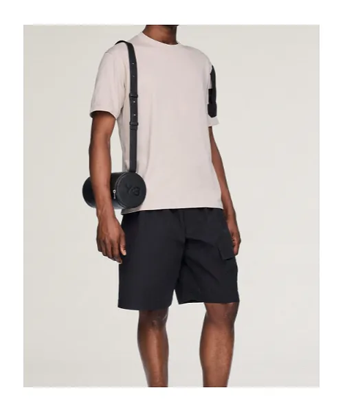 Y-3 Leather Barrel Bag