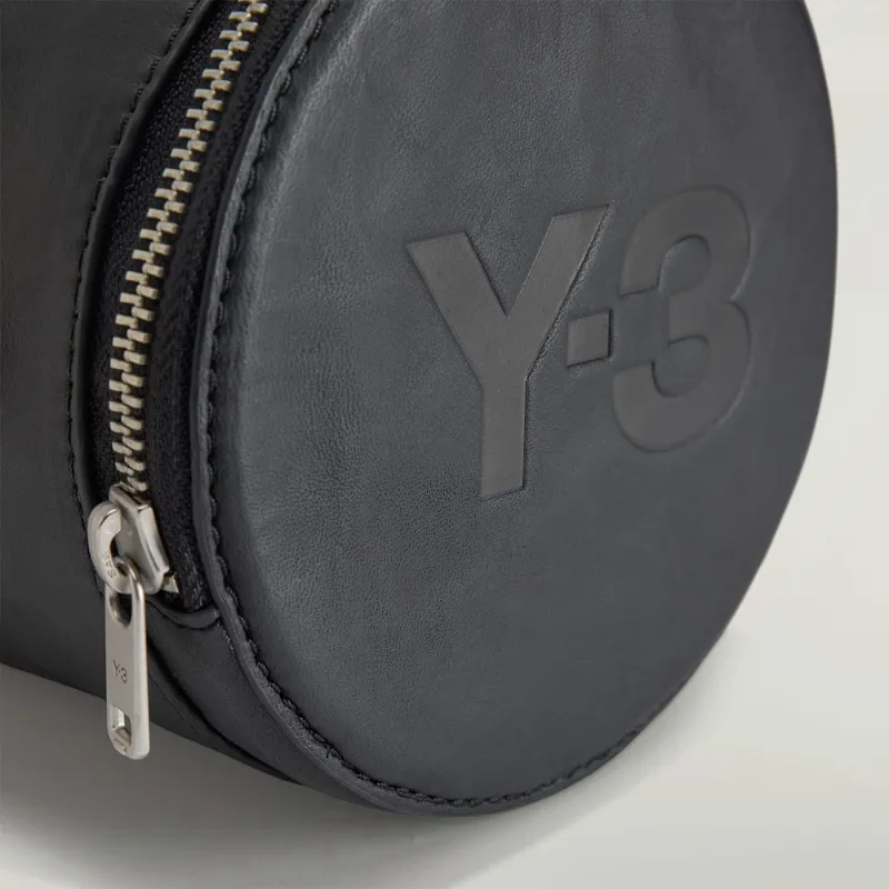 Y-3 Leather Barrel Bag