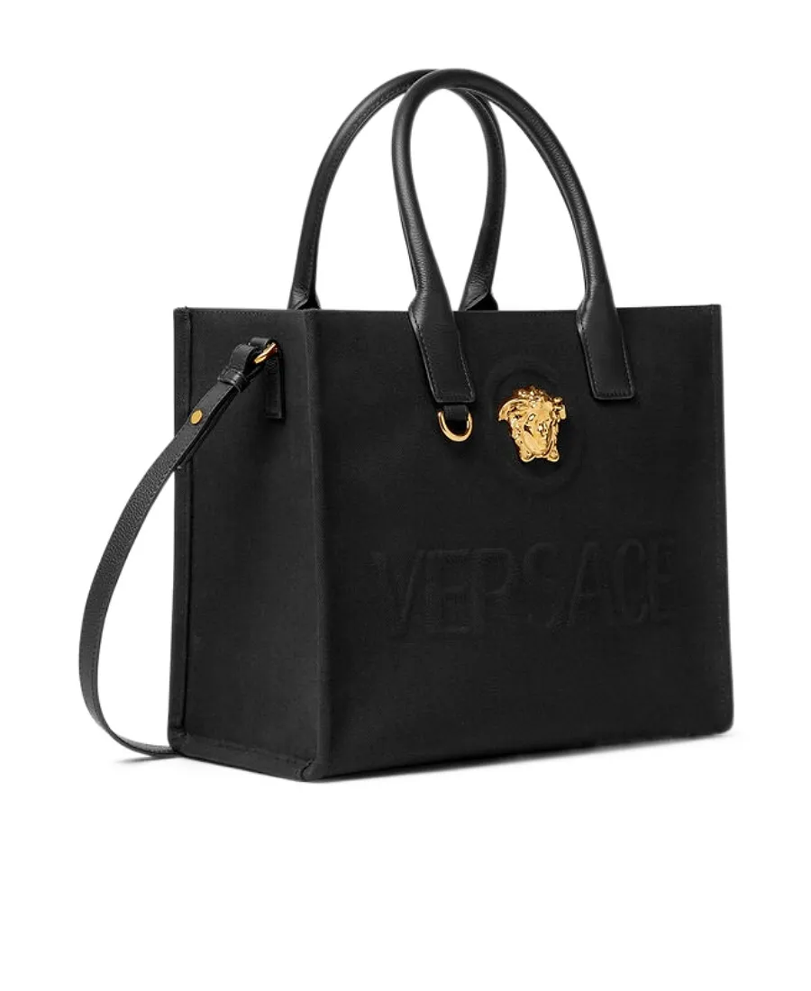 Medusa Logo Embossed Tote Bag