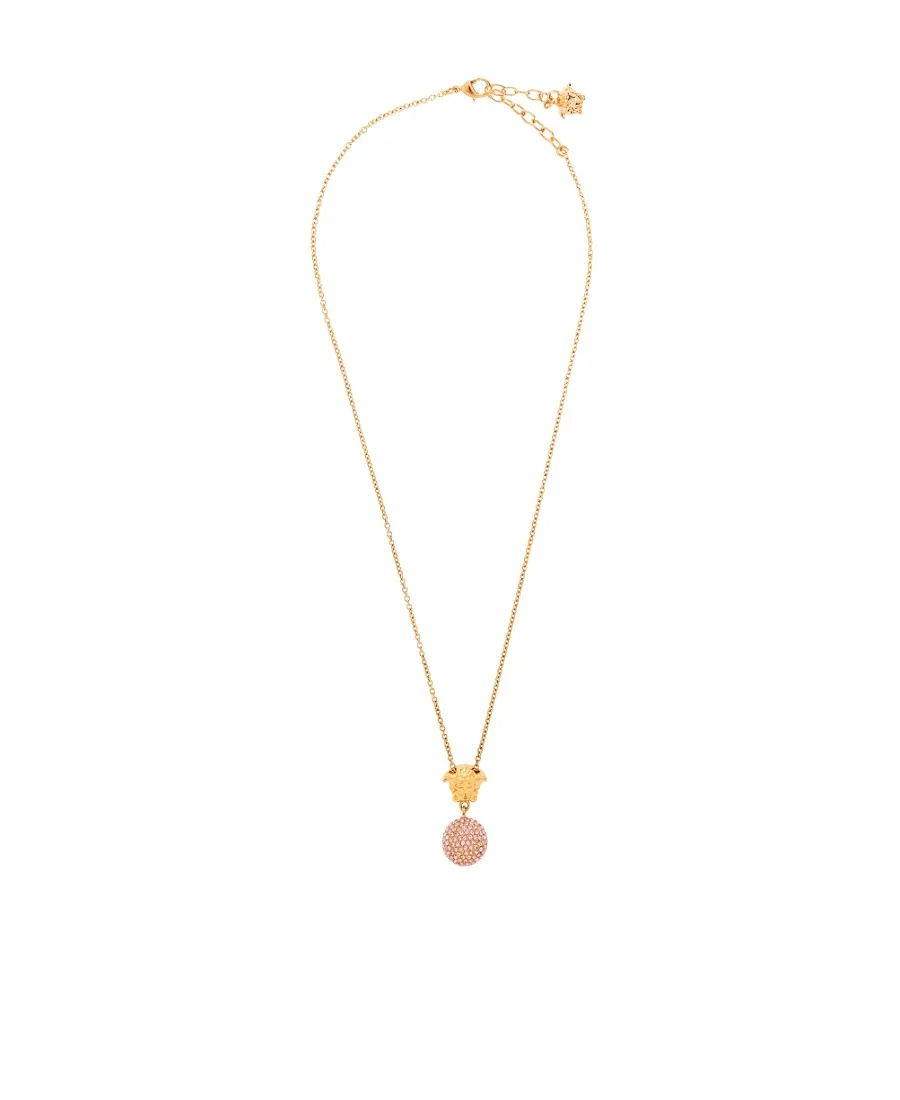 Versace Medusa Pendant Embellished Necklace