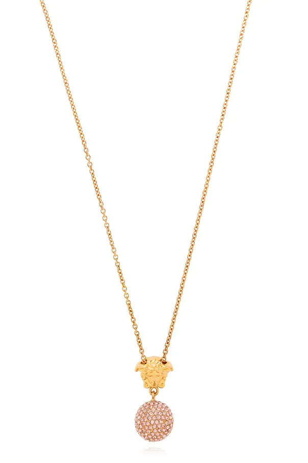Versace Medusa Pendant Embellished Necklace