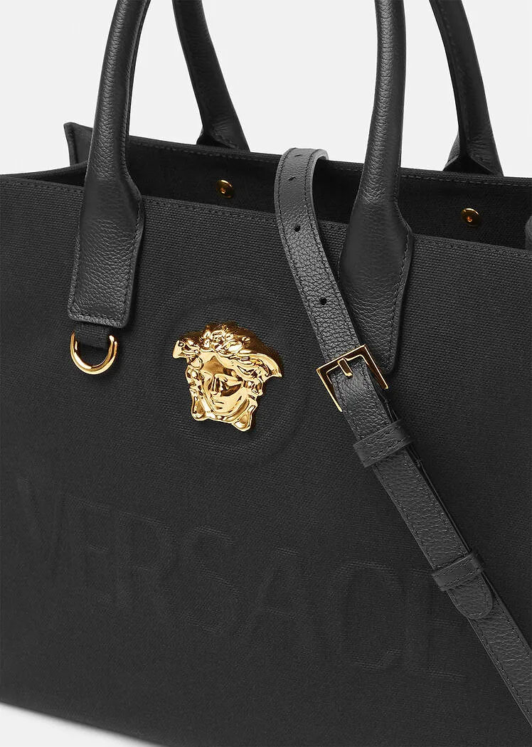 Medusa Logo Embossed Tote Bag