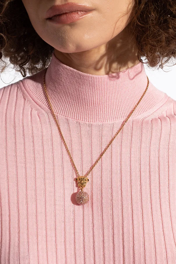 Versace Medusa Pendant Embellished Necklace