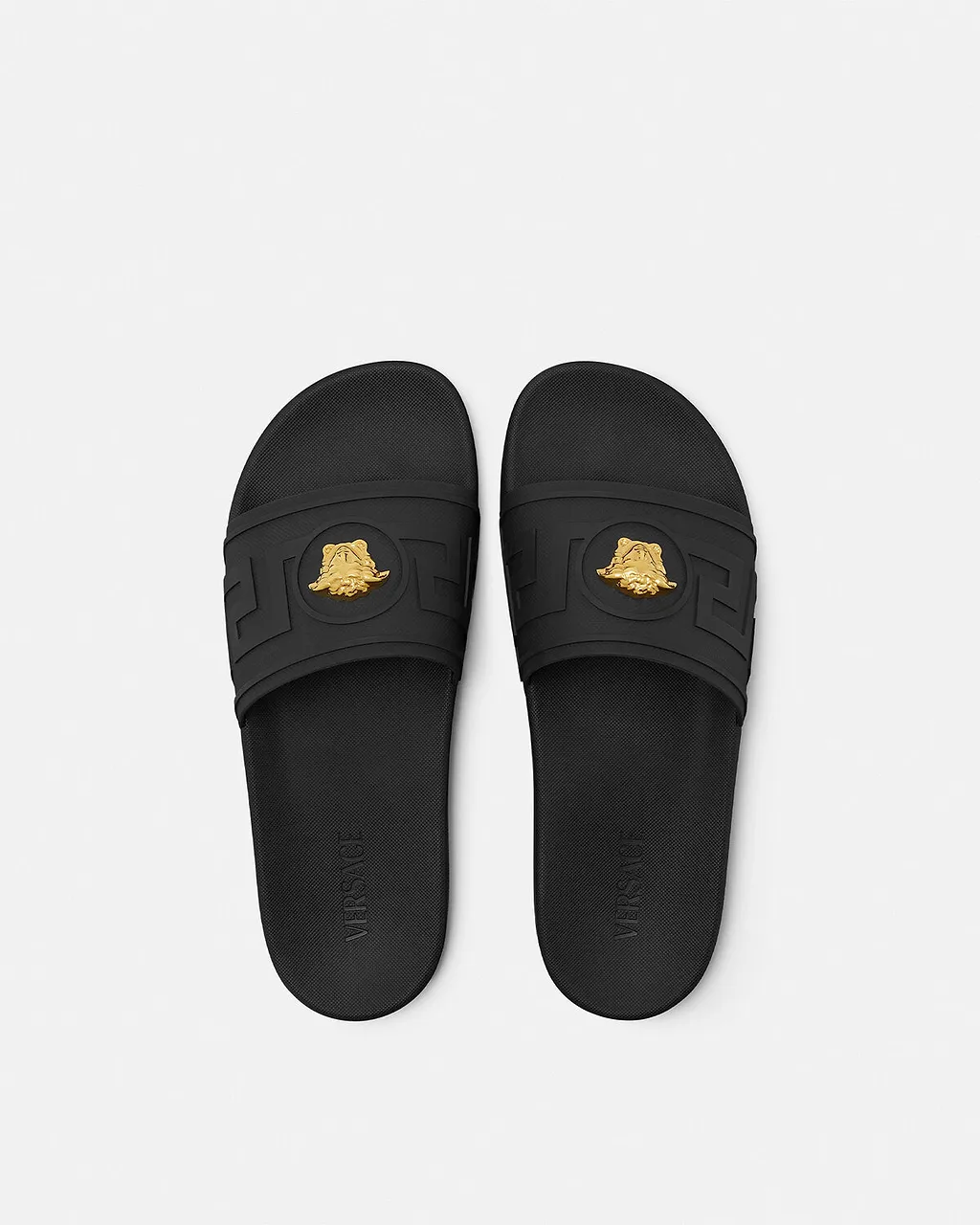 Medusa-Motif Open-Toe Slippers