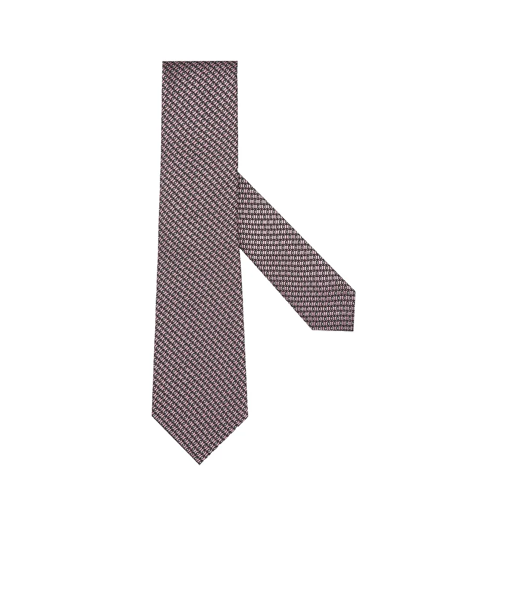 Zegna Geometric-Patterned Jacquard Tie